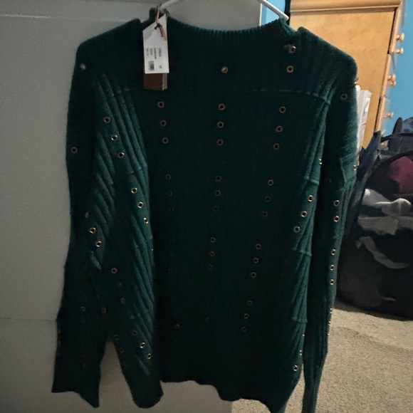 Vaara Sweaters - Vaara Turquoise Sweater Size Medium NWT